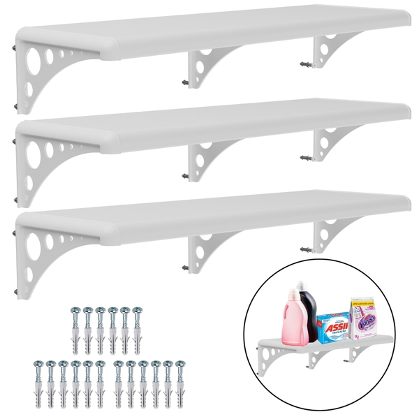 Prateleira Multiuso Branca Com Suporte | 120x30cm | Astra | K